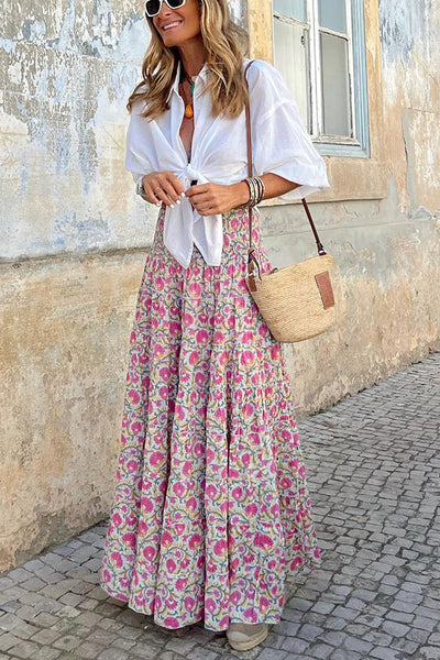 EB | Sommer Lange Röcke Boho Print