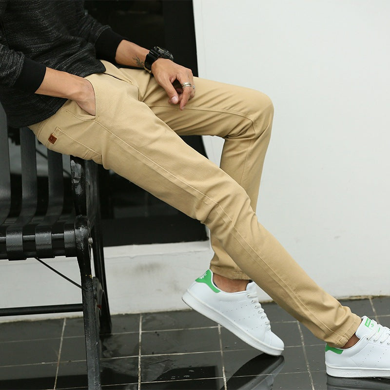 Herren modische Chino-Hose mit schmalem Schnitt und praktischen Taschen EB