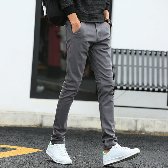 Herren modische Chino-Hose mit schmalem Schnitt und praktischen Taschen EB