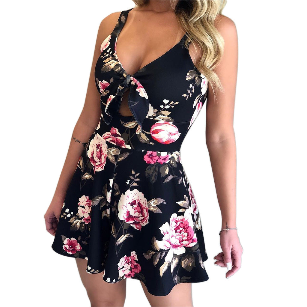 EB | Hosenträger Brust Schleife Lace-Up Jumpsuit