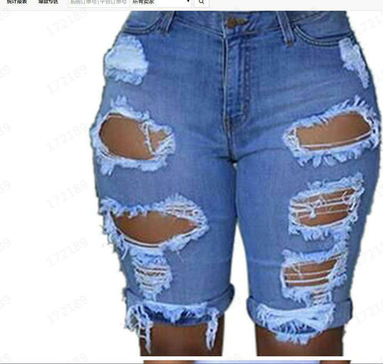 Damen Destroyed Denim-Hose mit lässigem Schnitt und modischen Rissdetails EB