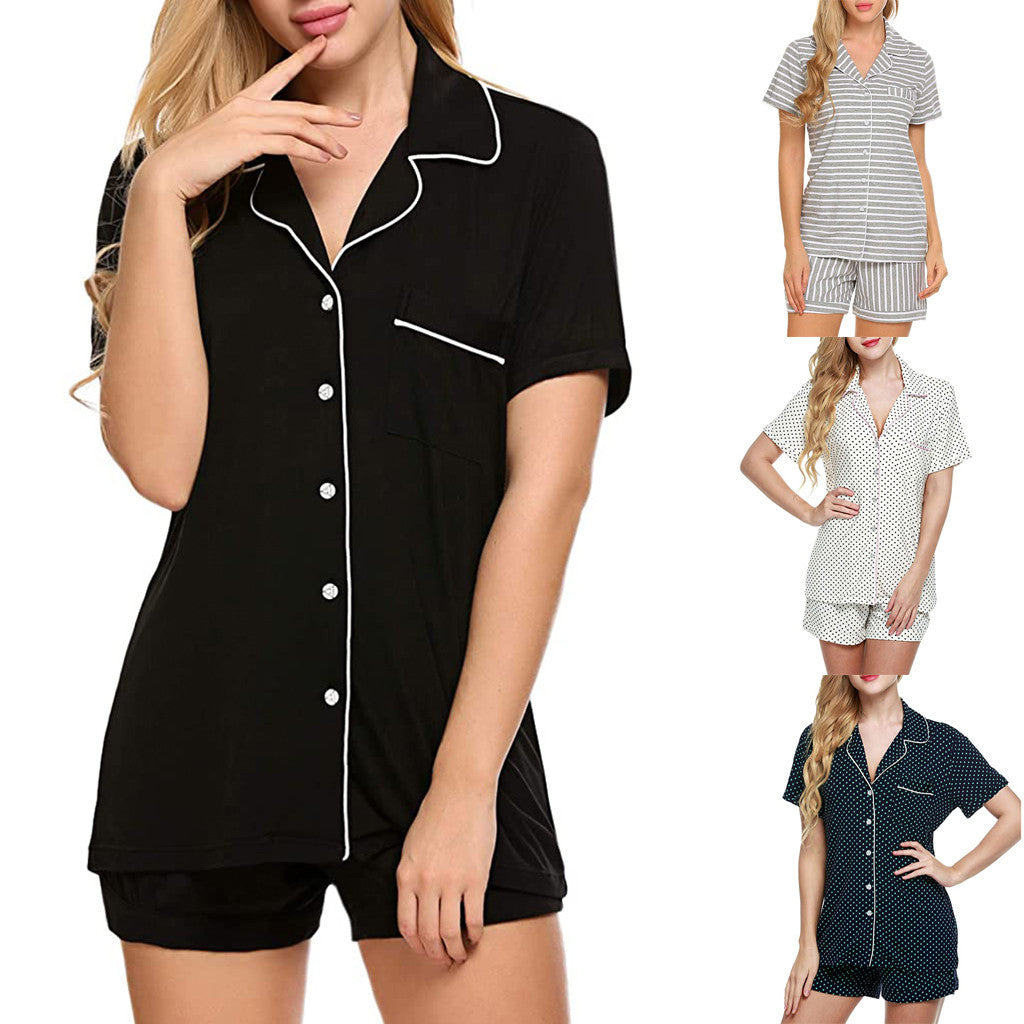 Damen Schlafanzug-Set mit Punkten und komfortablem Schnitt EB