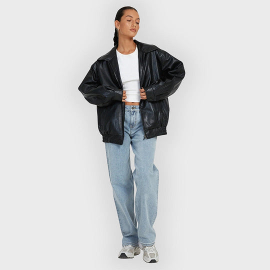 EB | Lockere Lederjacke für den Herbst