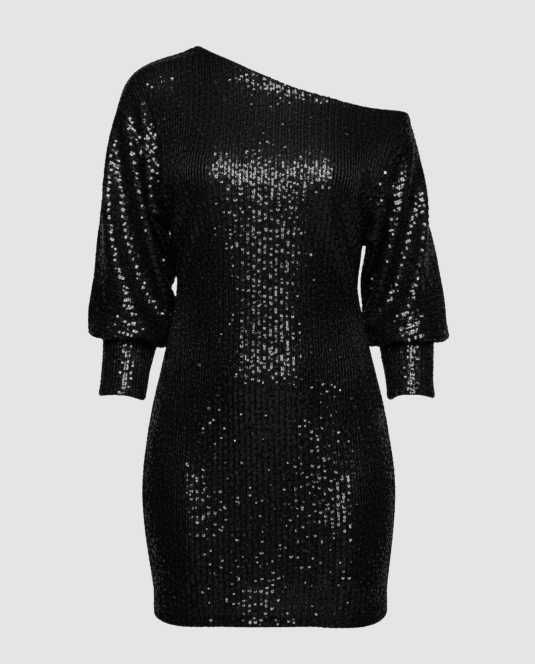 Glänzendes One Shoulder Minikleid | EB