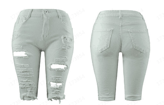 Damen Destroyed Denim-Hose mit lässigem Schnitt und modischen Rissdetails EB