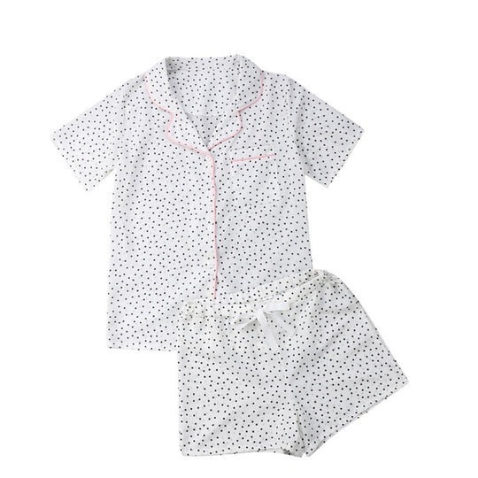 Damen Schlafanzug-Set mit Punkten und komfortablem Schnitt EB