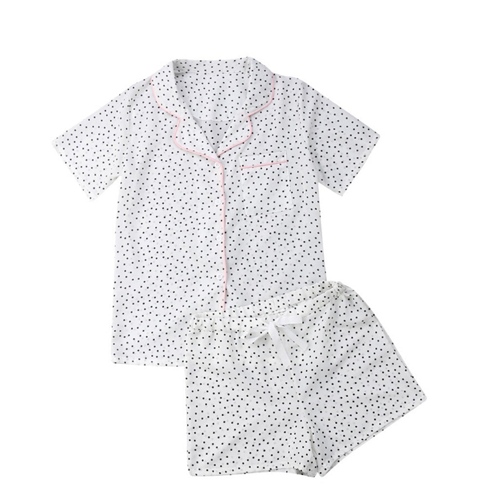 Damen nan zweiteiliges Shorty-Pyjama-Set aus Viskosejersey mit Paspelkragen und Tunnelzugbund EB