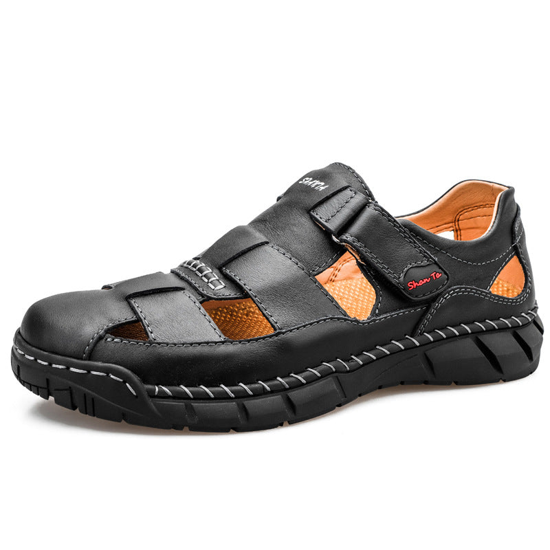 Herren Sandalen mit atmungsaktivem Leder EB