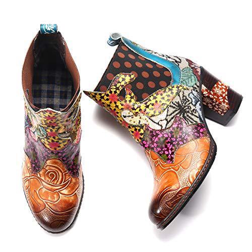 Lederstiefel für Damen mit einzigartigen Details EB