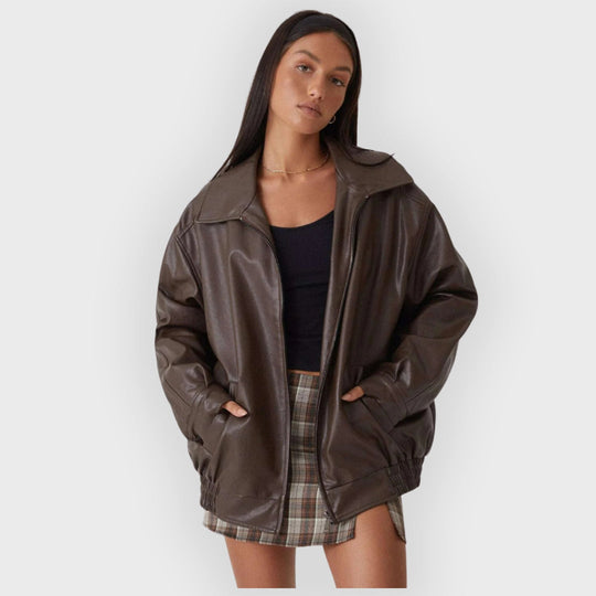 EB | Lockere Lederjacke für den Herbst