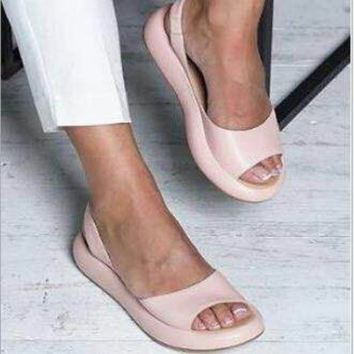 Damen offene Zehentrenner-Sandalen mit ergonomischem Fußbett EB