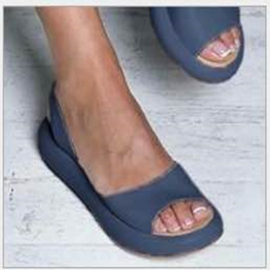 Damen offene Zehentrenner-Sandalen mit ergonomischem Fußbett EB