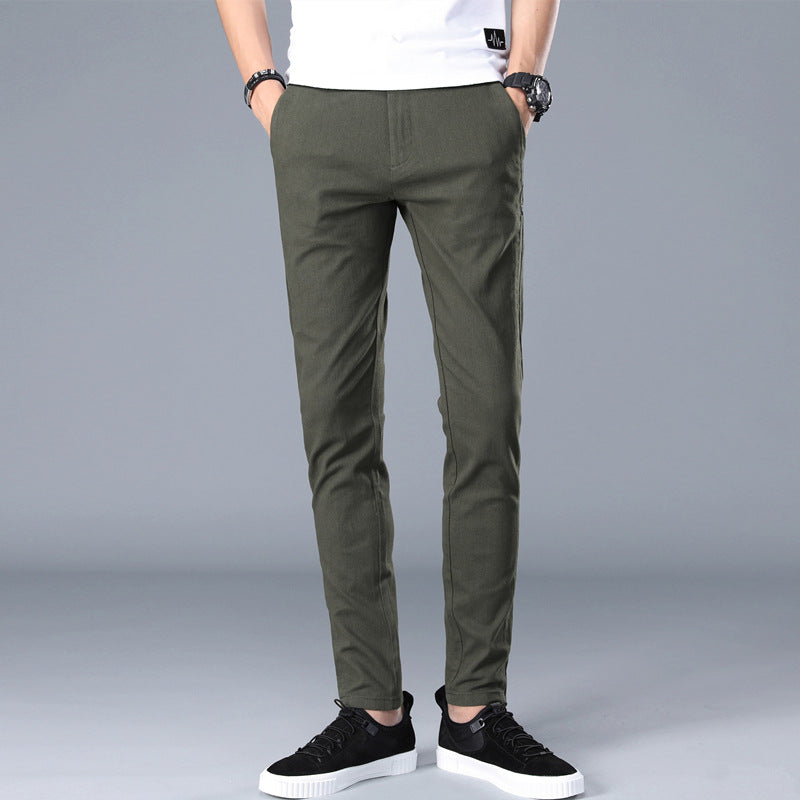 Herren modische Chino-Hose mit schmalem Schnitt und bequemer Passform EB