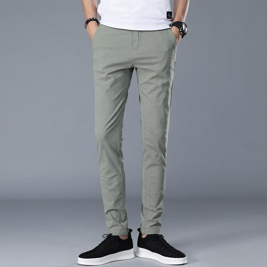 Herren modische Chino-Hose mit schmalem Schnitt und bequemer Passform EB