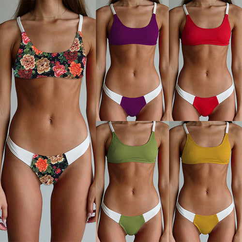 Damen Floral Design Bikini EB