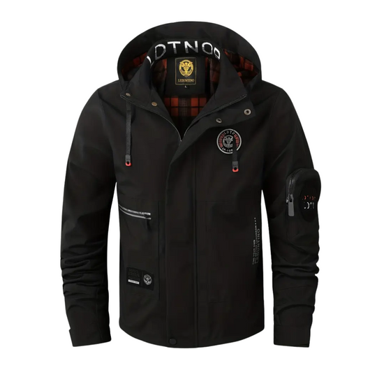 EB | Herren Outdoorjacke waterproof mit Kapuze & kariertem Futter