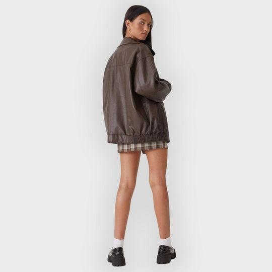 EB | Lockere Lederjacke für den Herbst
