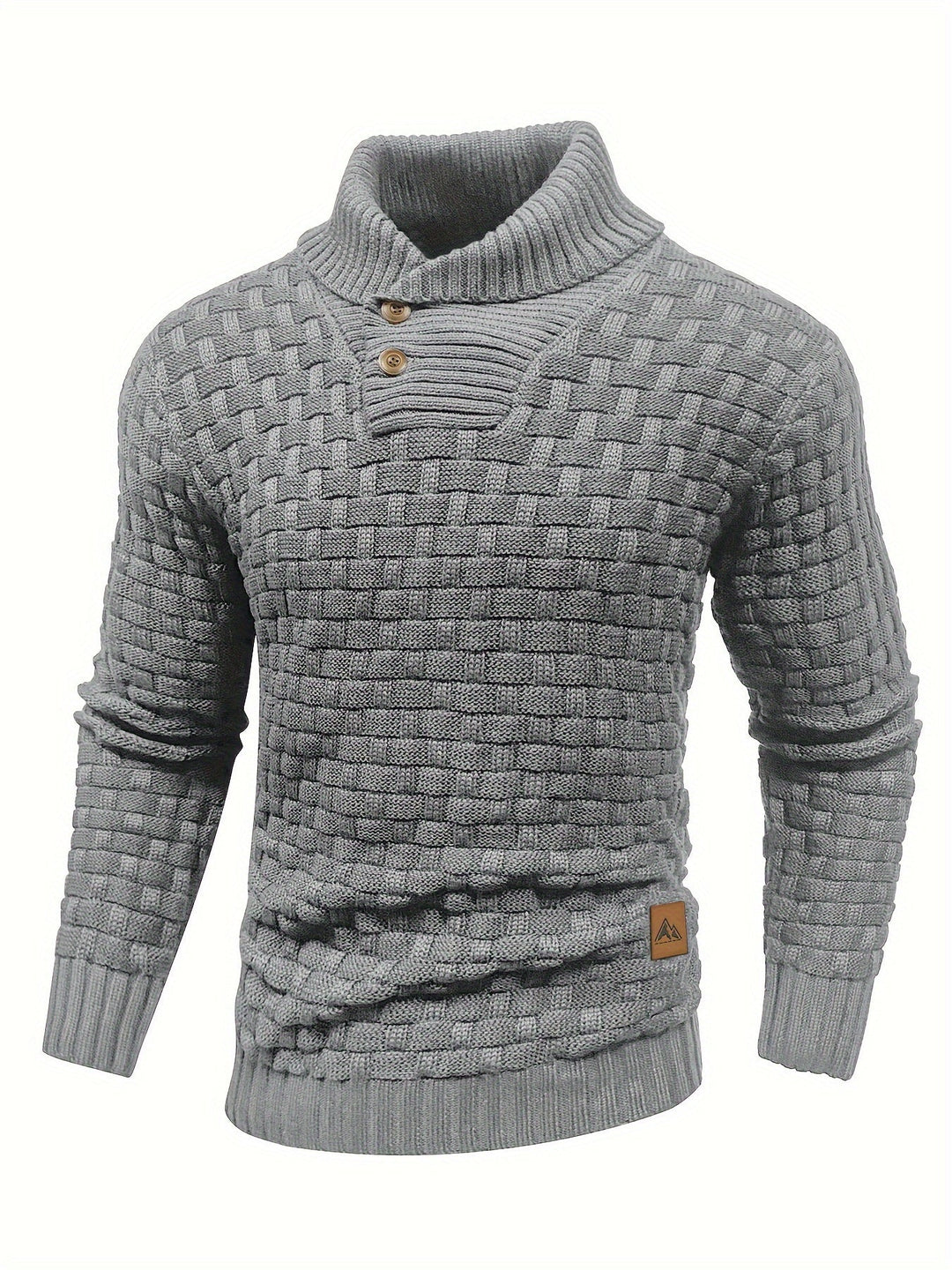 EB | Strickpullover mit Geflochtenem Muster Klassisch und Bequem Perfekt für Den Alltag