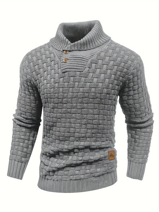 EB | Strickpullover mit Geflochtenem Muster Klassisch und Bequem Perfekt für Den Alltag