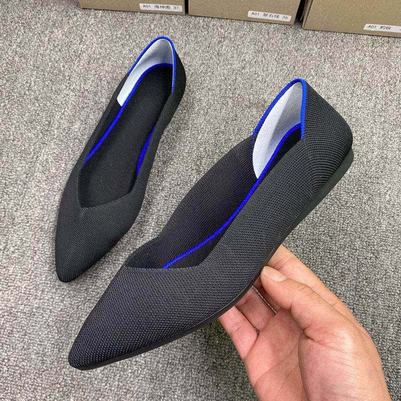 Damen Schicke Textil-Ballerinas mit modischem Mustermix EB