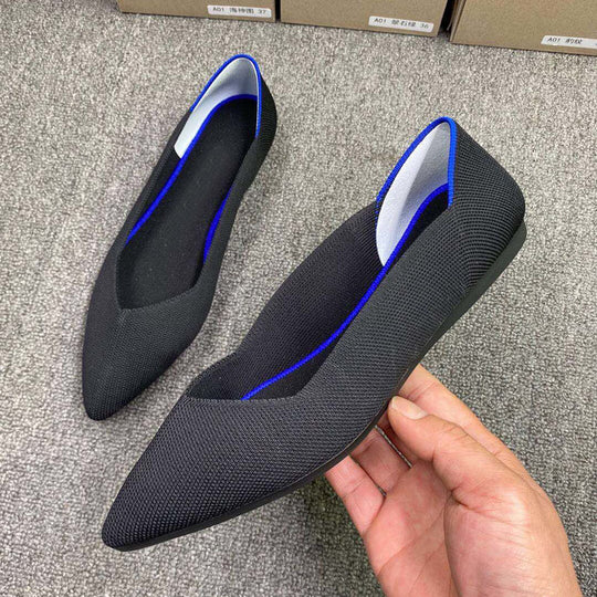 Damen Schicke Textil-Ballerinas mit modischem Mustermix EB