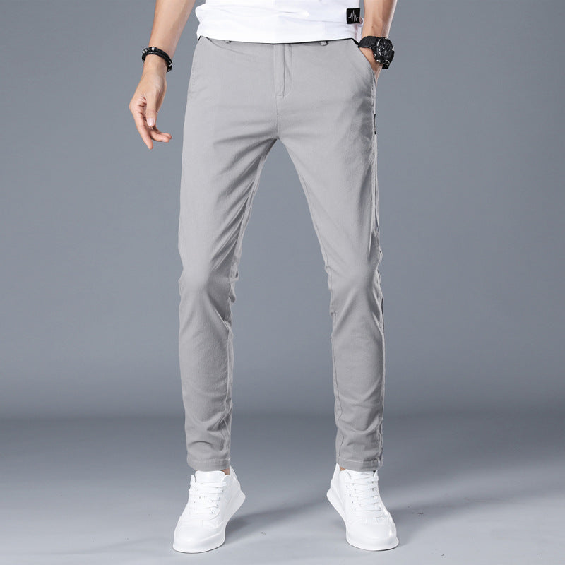 Herren modische Chino-Hose mit schmalem Schnitt und bequemer Passform EB