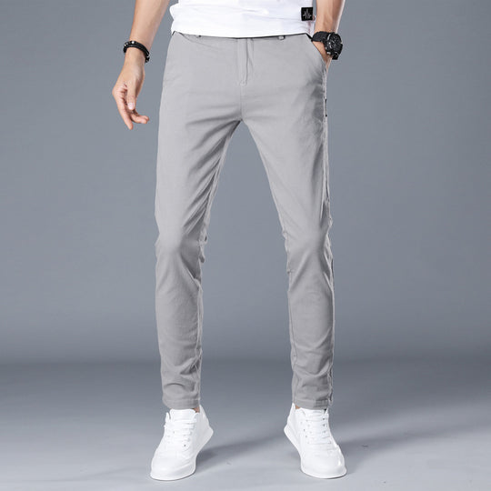 Herren modische Chino-Hose mit schmalem Schnitt und bequemer Passform EB
