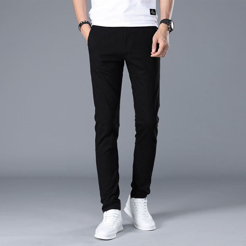 Herren modische Chino-Hose mit schmalem Schnitt und bequemer Passform EB