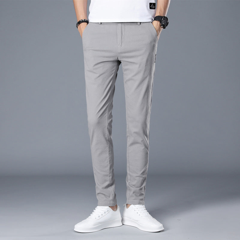 Herren modische Chino-Hose mit schmalem Schnitt und bequemer Passform EB