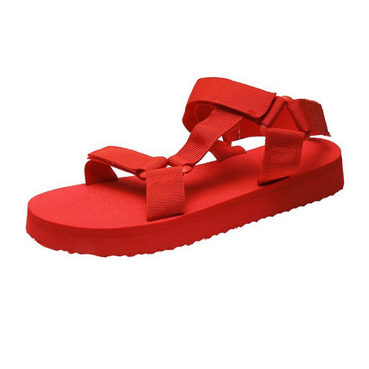 Damen Bequeme Riemensandalen mit verstellbaren Gurten EB