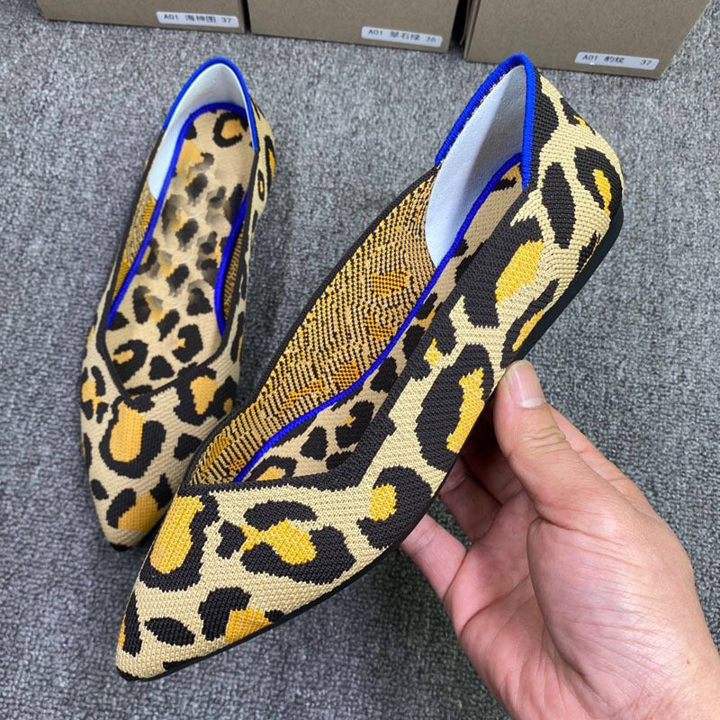 Damen Schicke Textil-Ballerinas mit modischem Mustermix EB