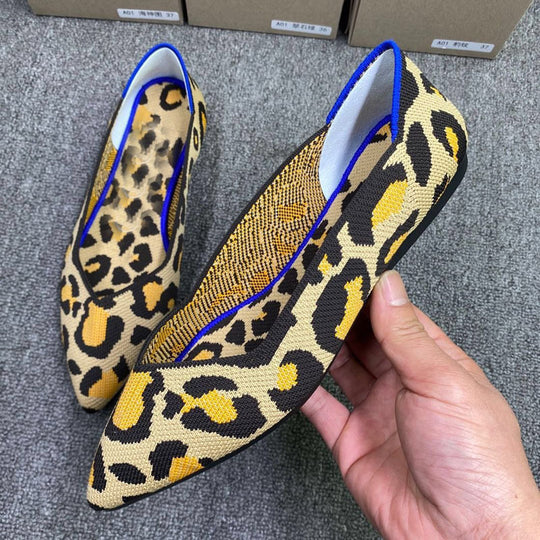 Damen Schicke Textil-Ballerinas mit modischem Mustermix EB
