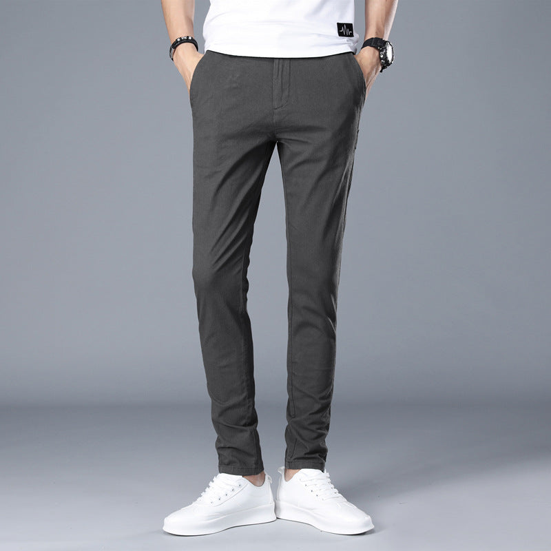 Herren modische Chino-Hose mit schmalem Schnitt und bequemer Passform EB