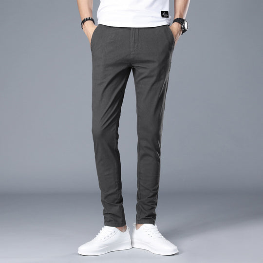Herren modische Chino-Hose mit schmalem Schnitt und bequemer Passform EB
