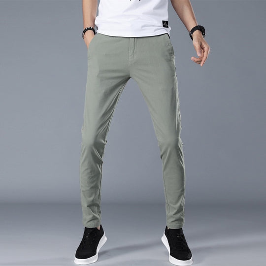 Herren modische Chino-Hose mit schmalem Schnitt und bequemer Passform EB