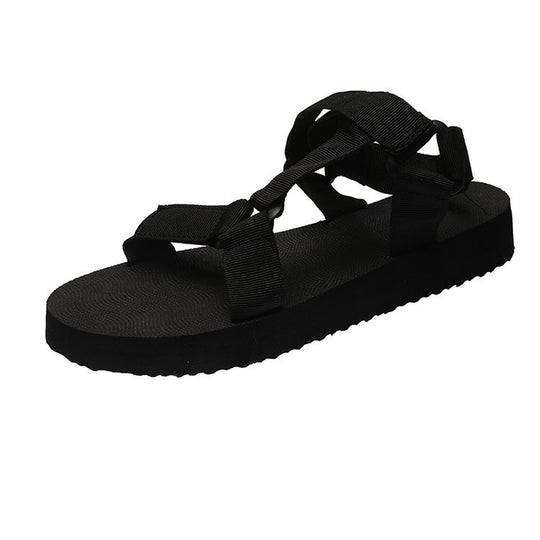 Damen Bequeme Riemensandalen mit verstellbaren Gurten EB