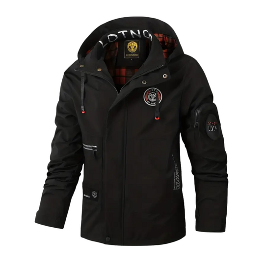 EB | Herren Outdoorjacke waterproof mit Kapuze & kariertem Futter