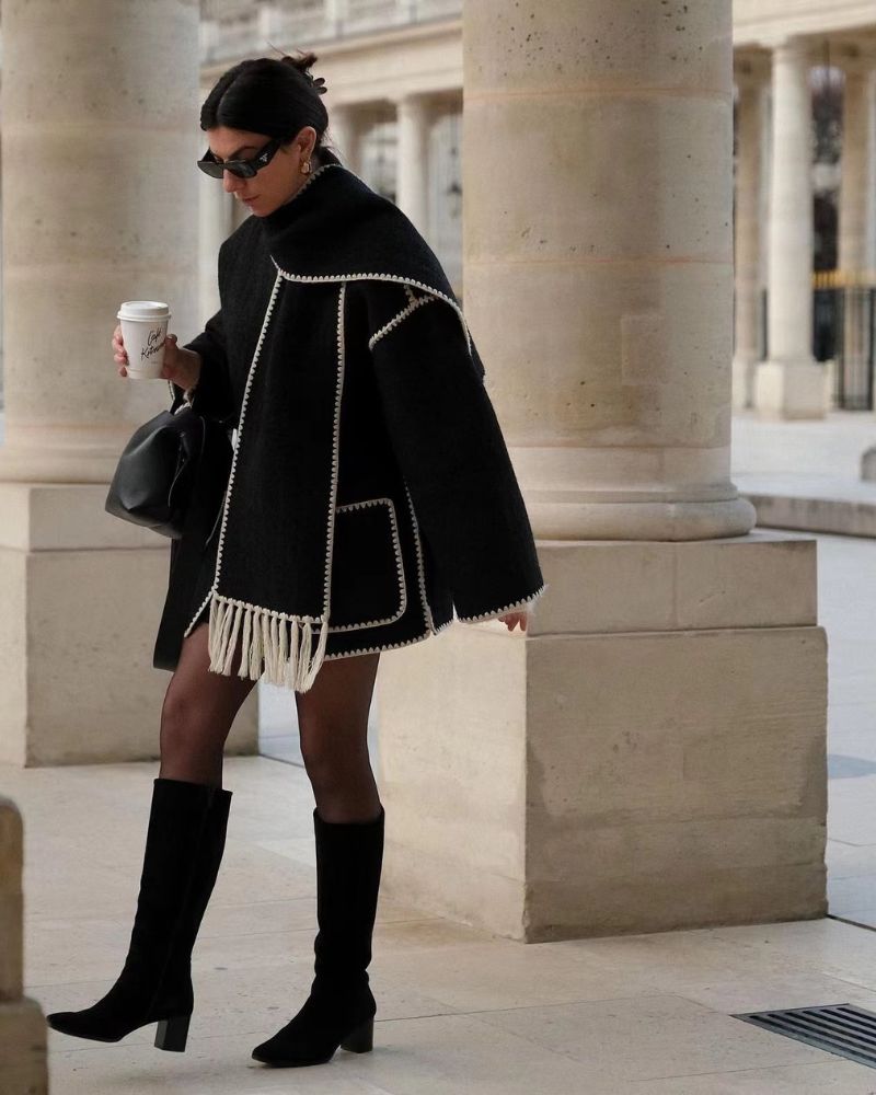 EB | Hepburn-Stil Wollcape Mantel