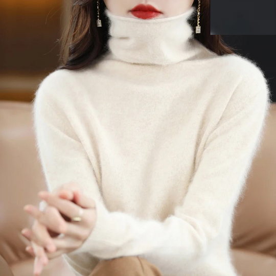 EB | Pullover Damen Weicher Rollkragenpullover, Warm & Luxuriöses Design