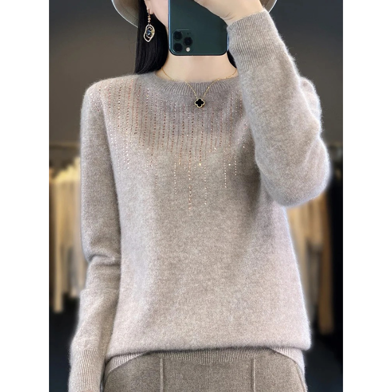 EB | Sweatshirt - Weicher Strickpullover mit funkelnden Details