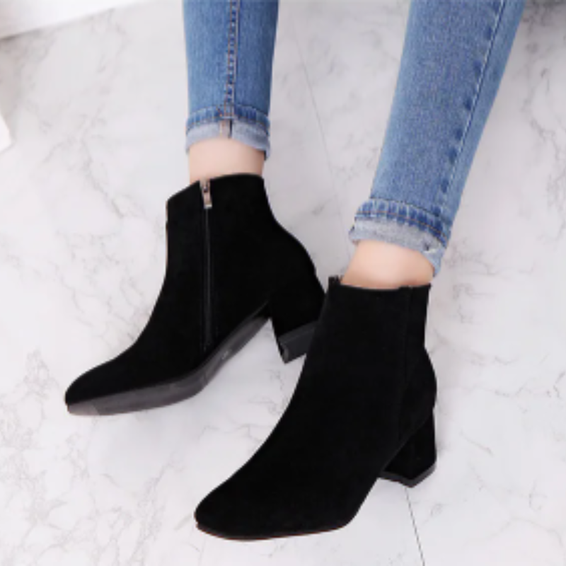 EB | Moderne Wild Ankle Boots mit Bequemem Absatz Damen Ankle Boots