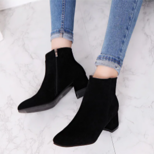 EB | Moderne Wild Ankle Boots mit Bequemem Absatz Damen Ankle Boots