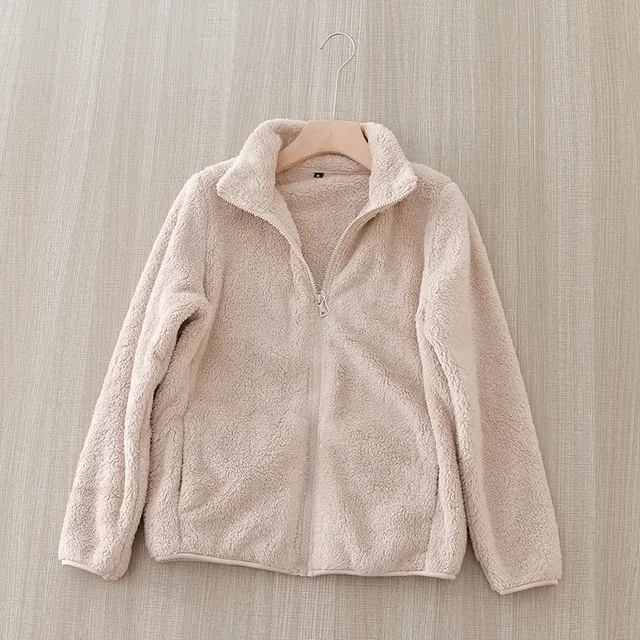 EB | Weiche Sherpa Zip Up Hohe Kragenjacke, Fleeceweste