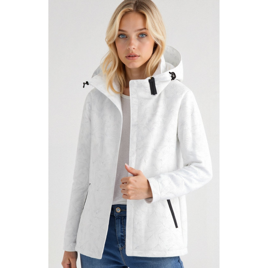 EB | Damen Windjacke mit Kapuze und Durchgehendem Reißverschluss