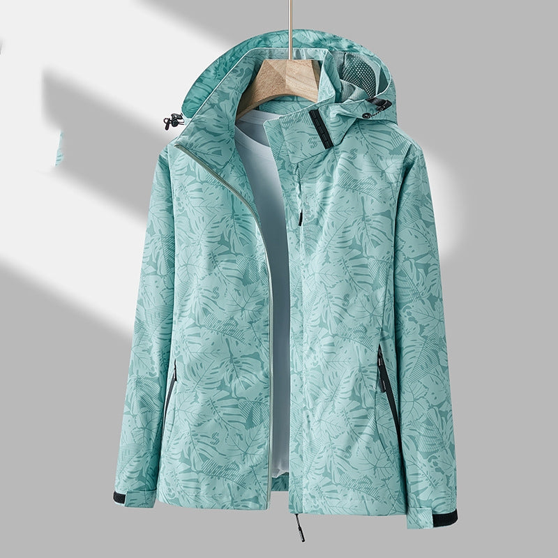EB | Stilvolle Damen-Outdoor-Jacke mit Muster und Kapuze