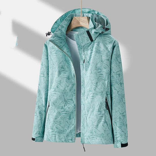 EB | Stilvolle Damen-Outdoor-Jacke mit Muster und Kapuze