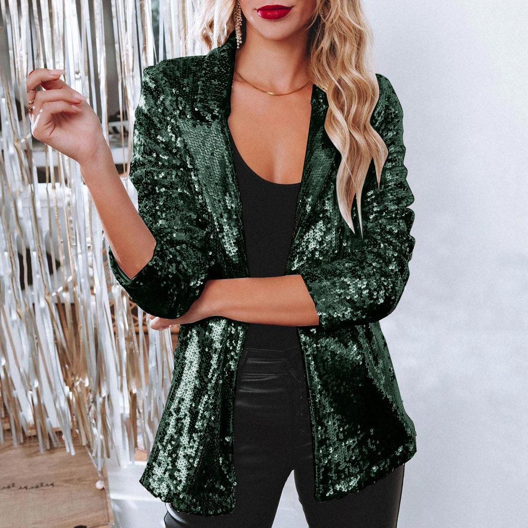EB | Glänzender Pailletten-Blazer für Frauen