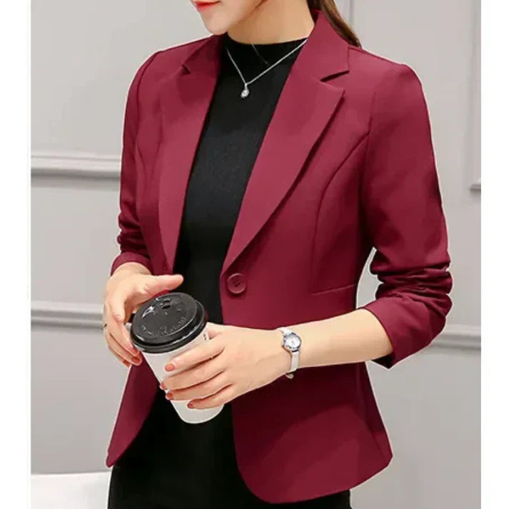 EB | Blazer Taillierte Passform Strukturierte Silhouette Ein Knopf Verschluss