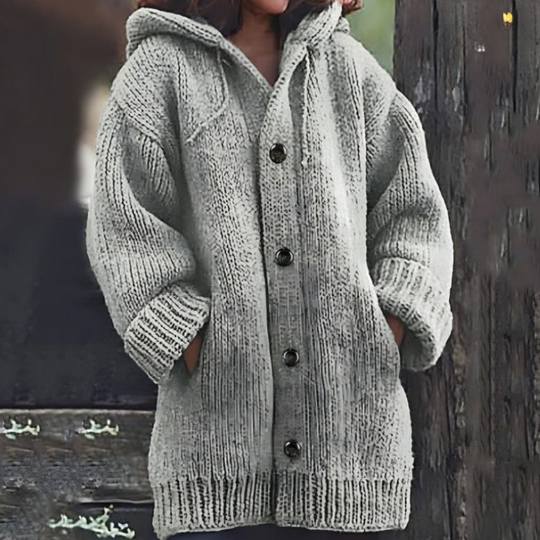 EB | Gestrickte Damenjacke Mit Kapuze