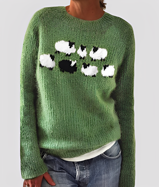 EB | Damen-Wollpullover, elegant und locker geschnitten